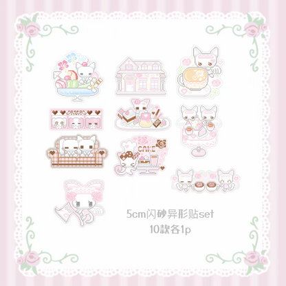 [Dear Doris] Pixel Animal Glitter Sticker Pack