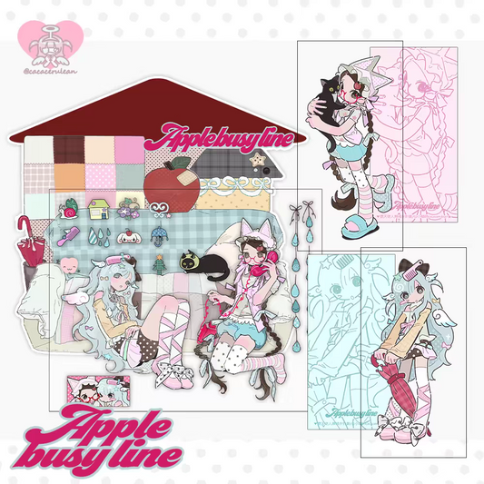 [Cacacerulean] AppleBusyline Series Sticker