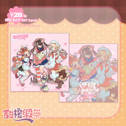 [Cacacerulean] Orange Ribbon Series Sticker