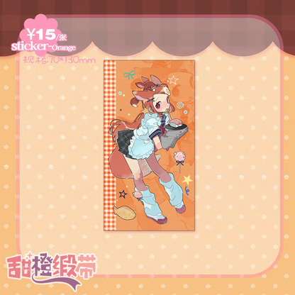 [Cacacerulean] Orange Ribbon Series Sticker
