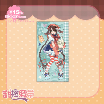 [Cacacerulean] Orange Ribbon Series Sticker