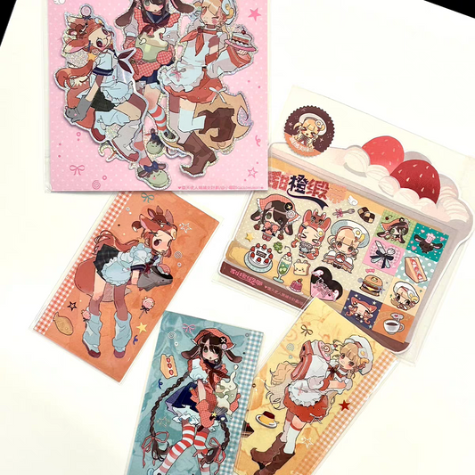 [Cacacerulean] Orange Ribbon Series Sticker