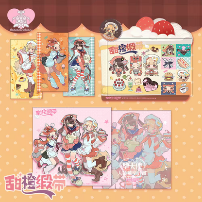 [Cacacerulean] Orange Ribbon Series Sticker