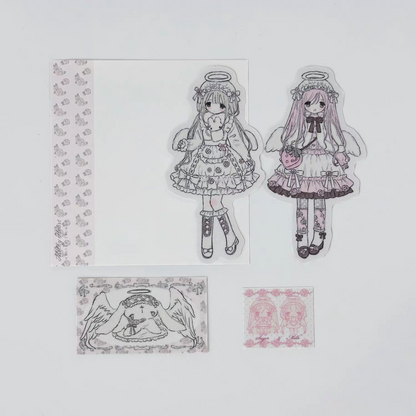 [Milky Heart] Doll Die Cut Sticker Pack