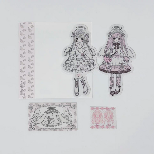 [Milky Heart] Doll Die Cut Sticker Pack