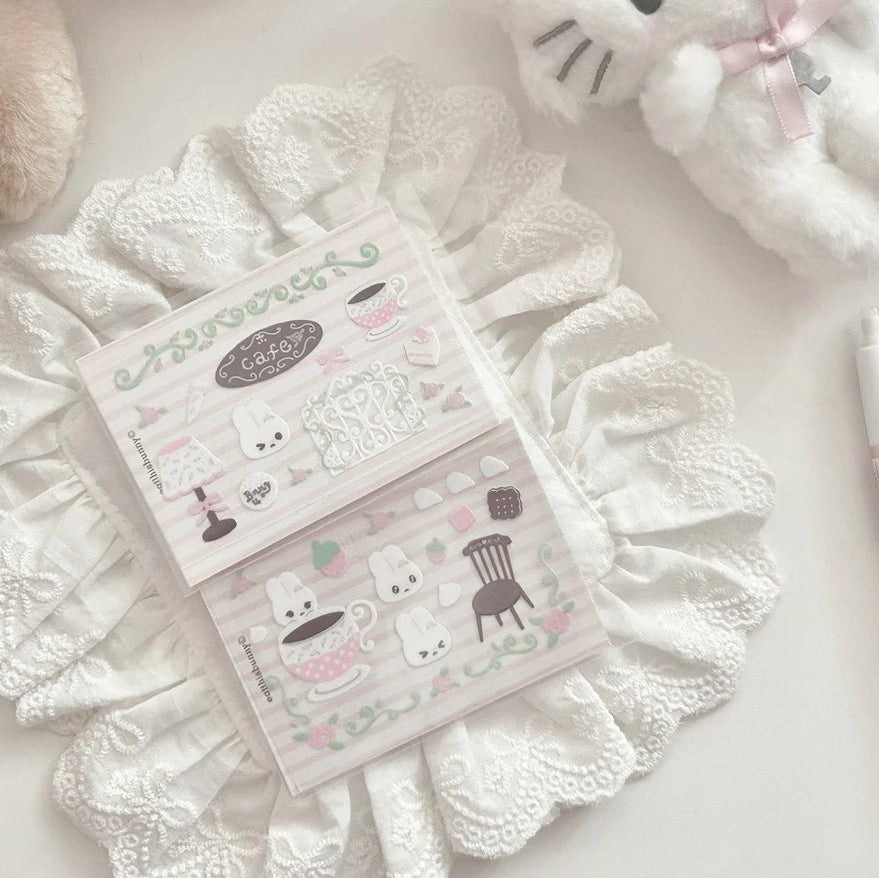 [Eat This Bunny] Bunny Cafe Transfer Sticker