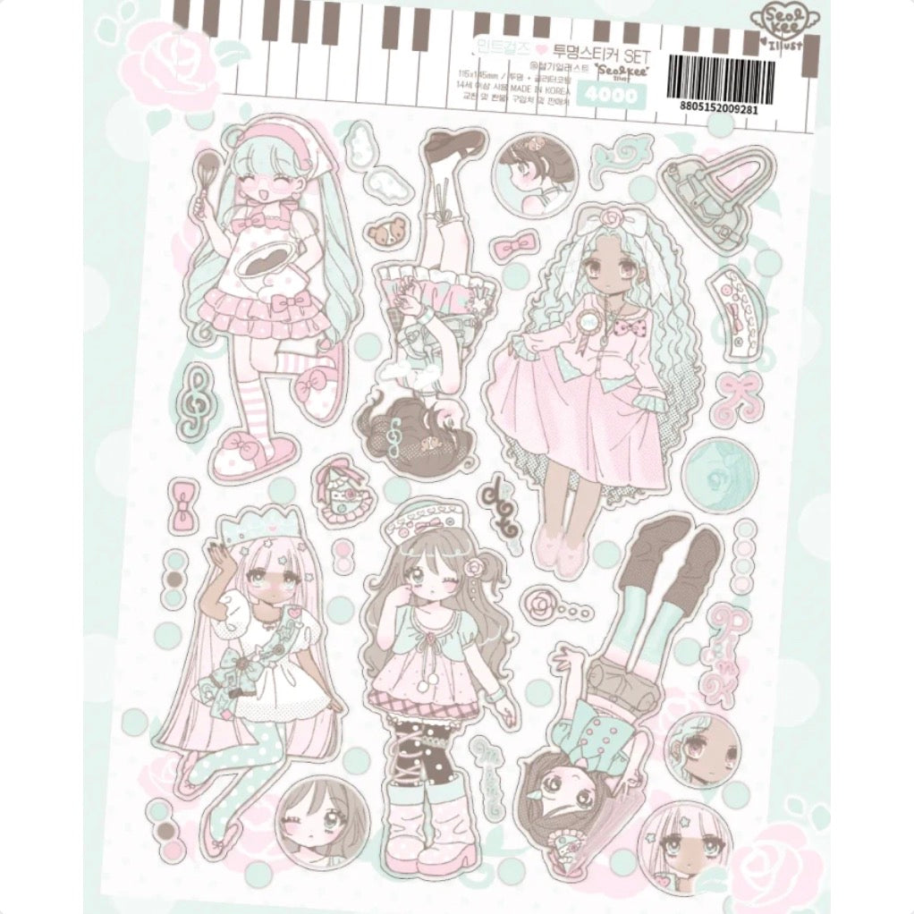 [Seolkee] Dot Mint Friends Sticker