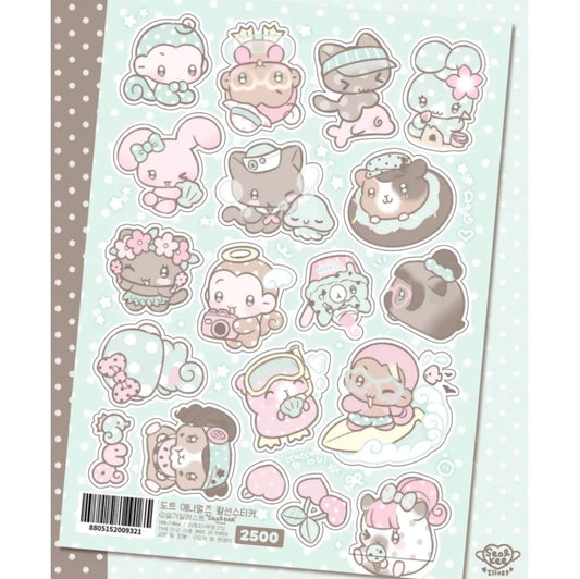 [Seolkee] Dot Mint Animal Sticker