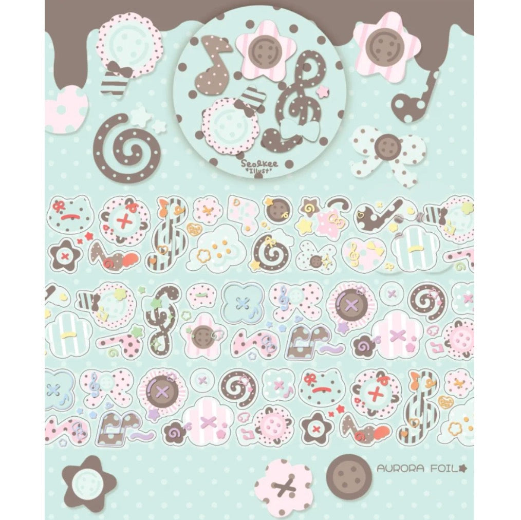[Seolkee] Dot Mint Chocolate Kiss Cut Tape