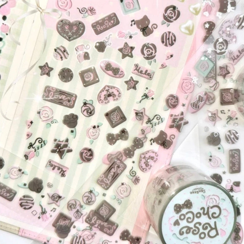 [Seolkee] Rose Choco Kiss Cut Tape