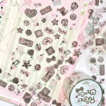 [Seolkee] Rose Choco Kiss Cut Tape