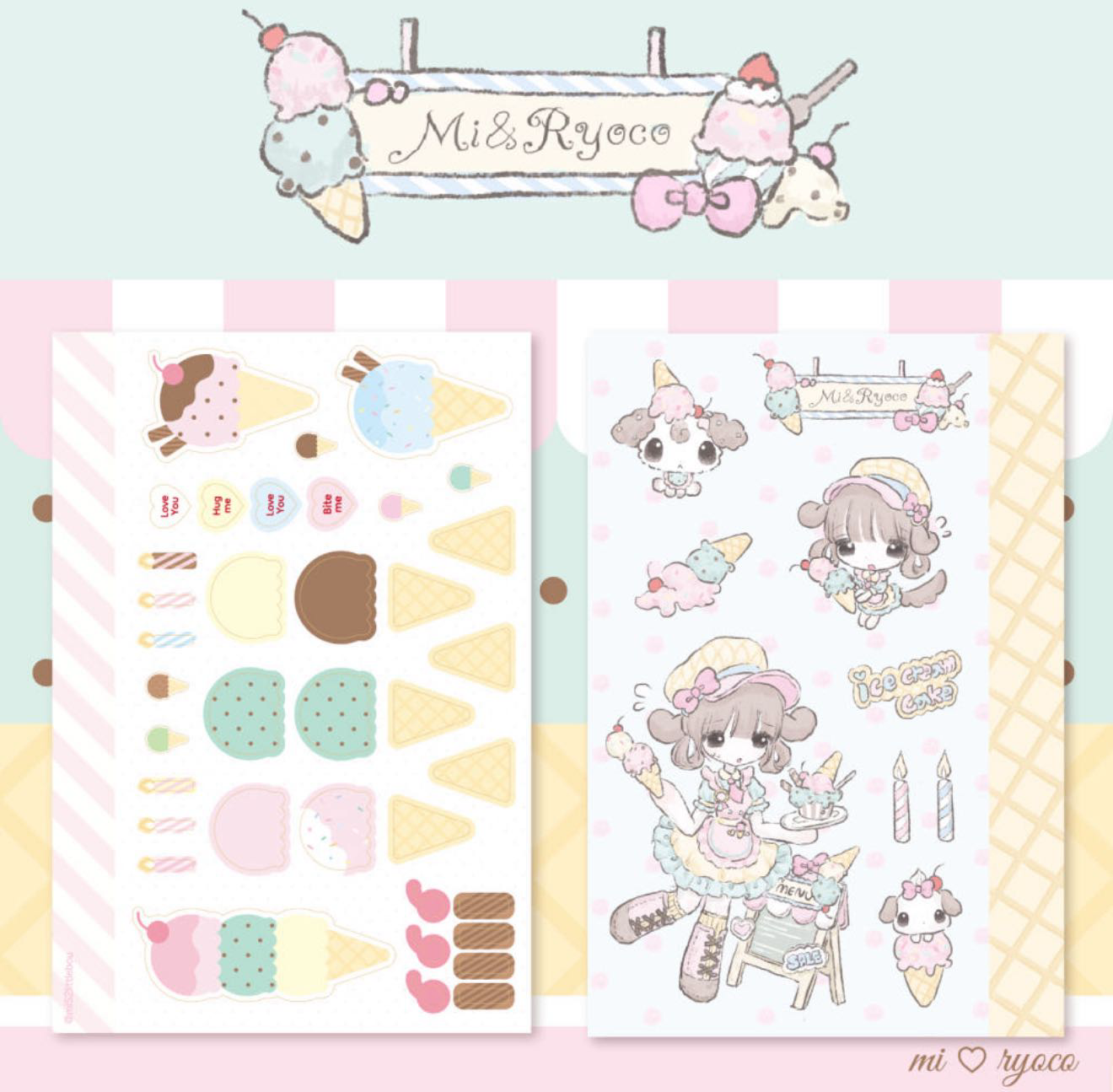 Miryoco Ice Cream Collaboration Sticker