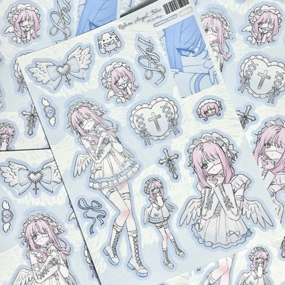 Qzzling Blue Angel Sticker