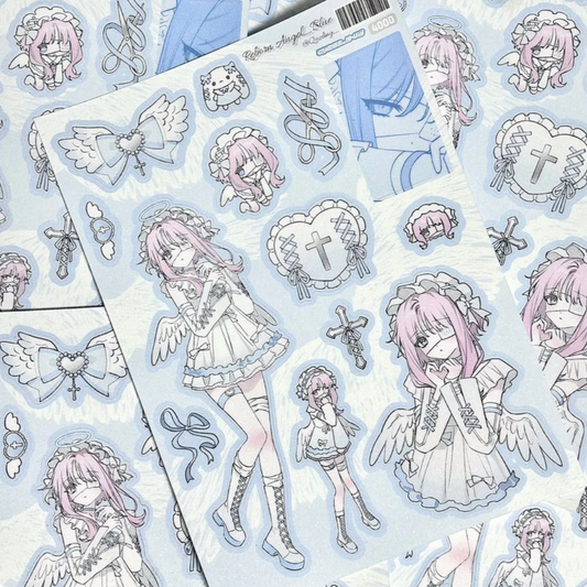 Qzzling Blue Angel Sticker