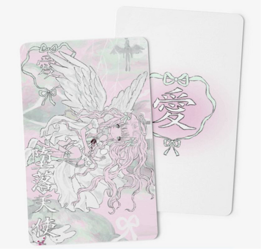 Milky Heart Fallen Angel Card