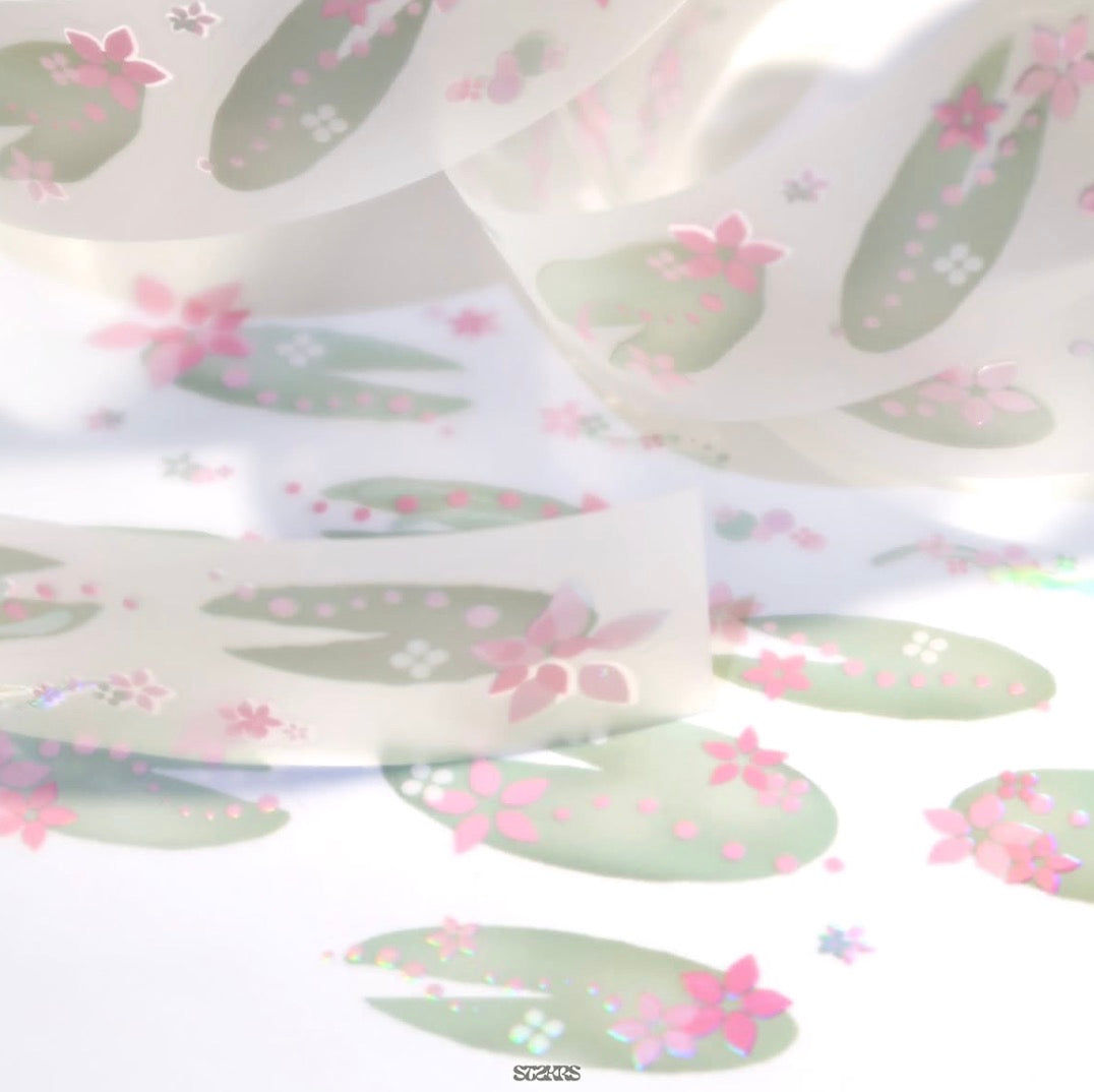 [St2krs] Floating Lotus Leaf Kiss Cut Tape