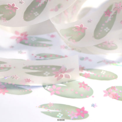 [St2krs] Floating Lotus Leaf Kiss Cut Tape