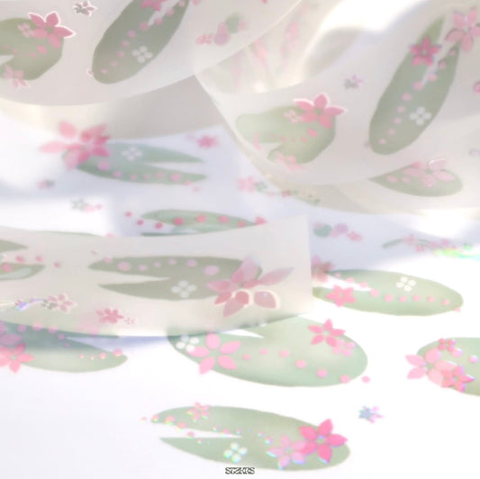 [St2krs] Floating Lotus Leaf Kiss Cut Tape
