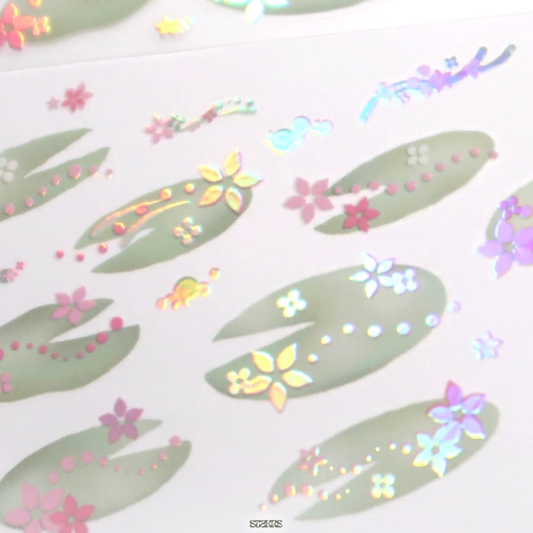 [St2krs] Floating Lotus Leaf Kiss Cut Tape