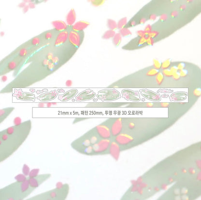 [St2krs] Floating Lotus Leaf Kiss Cut Tape