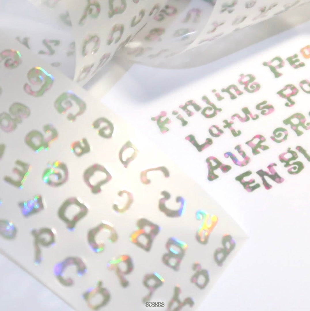 [St2krs] Twisty Alphabet Lotus Kiss Cut Tape