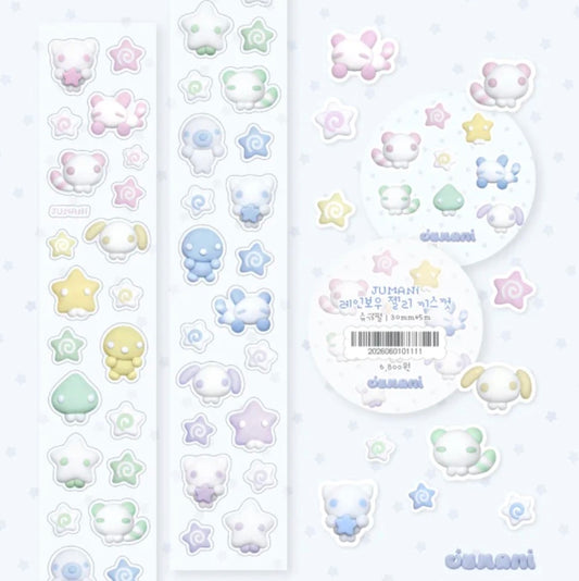 [Jumani] Rainbow Jelly Kiss Cut Roll Sticker Tape