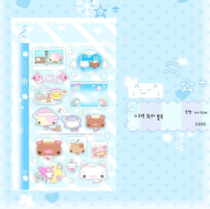 [Happy Nyang Day] Sweet Blue Winter Sticker