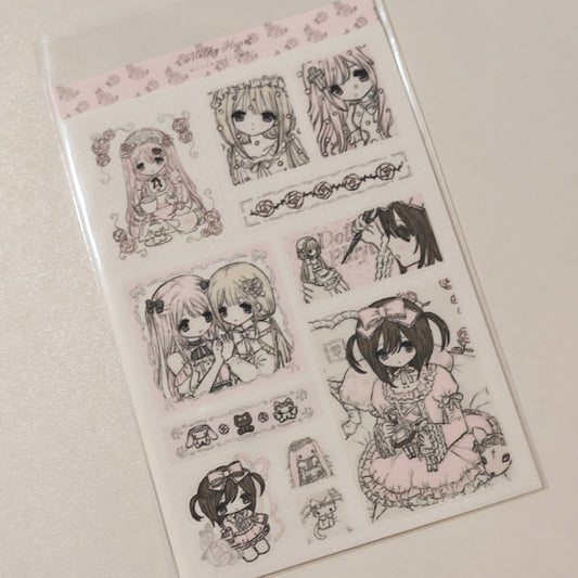 [Milky Heart] Doll Glitter Sticker
