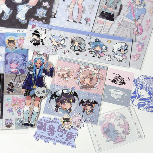 [Cacacerulean] Winter Season Wind Sticker & Card Pack