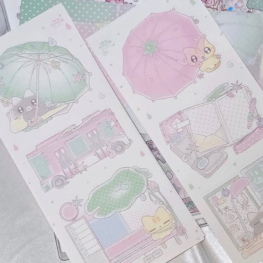 [Ako Aikong] Rain Talk Memo Sticker Pack