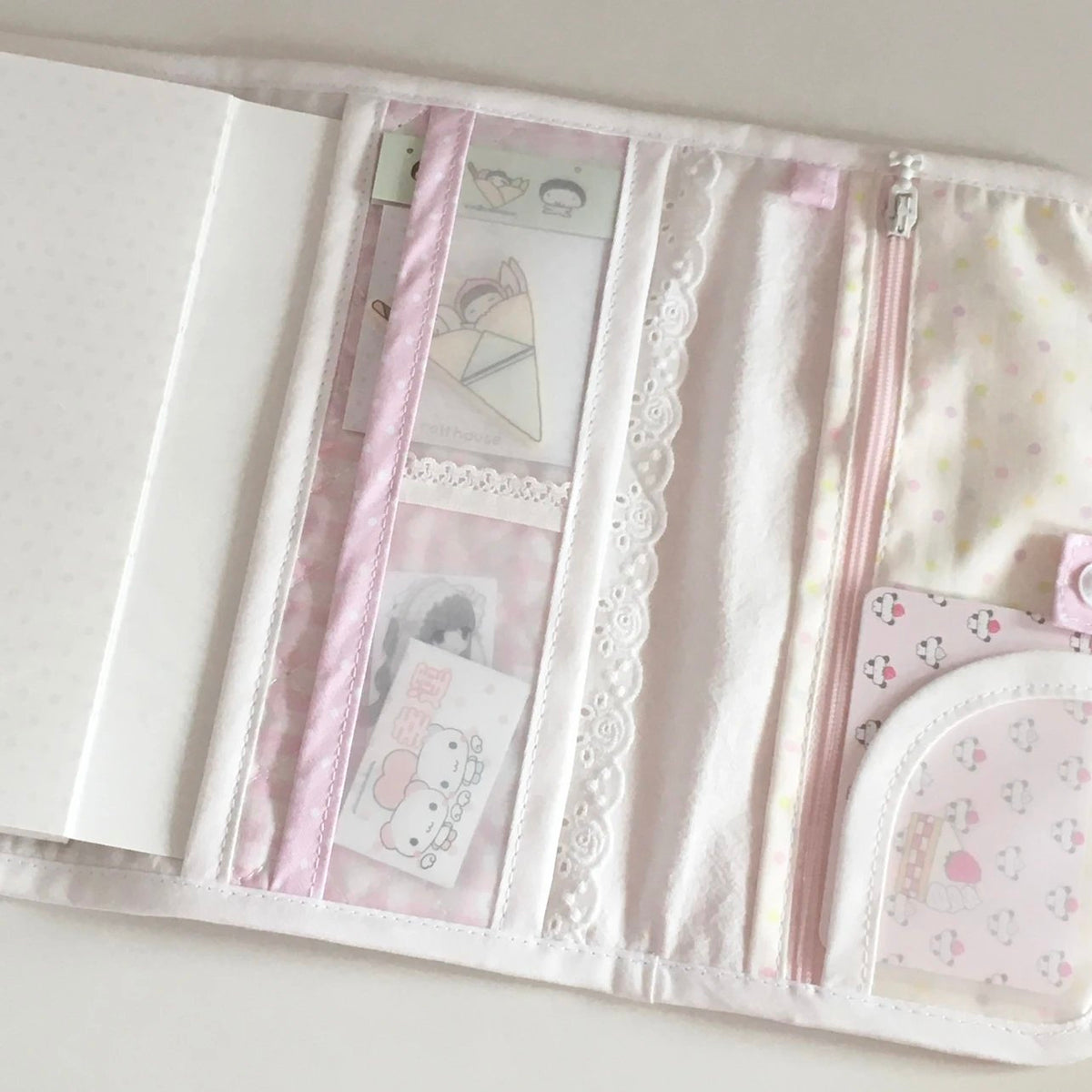 [iieeffi7] Pink TriFold Journal Cover Bag