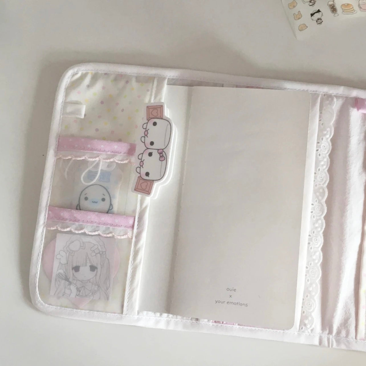 [iieeffi7] Pink TriFold Journal Cover Bag