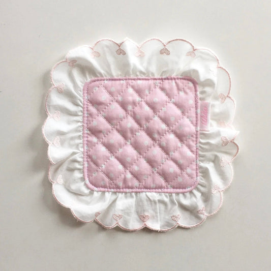 [Handmade] Dot Pink Cup Mat