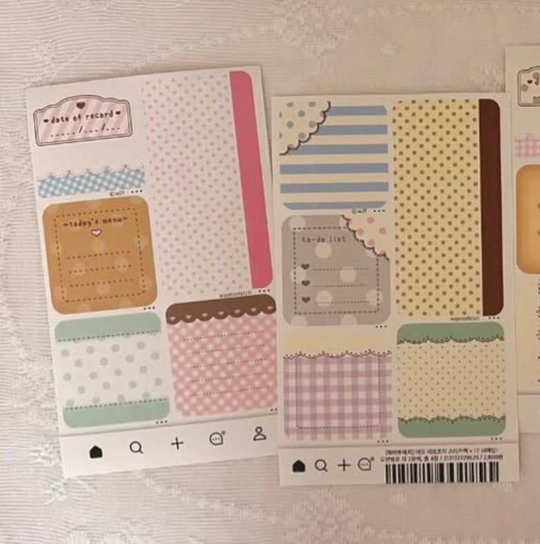 [Waytoofetch] Rectangle Memo Sticker Pack