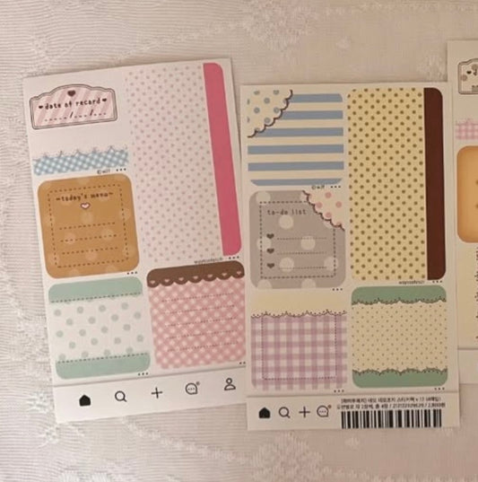 [Waytoofetch] Rectangle Memo Sticker Pack