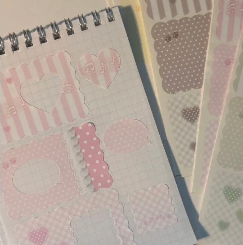 [Happiest] Cute Pop Frame Memo Sticker Pack