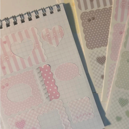[Happiest] Cute Pop Frame Memo Sticker Pack