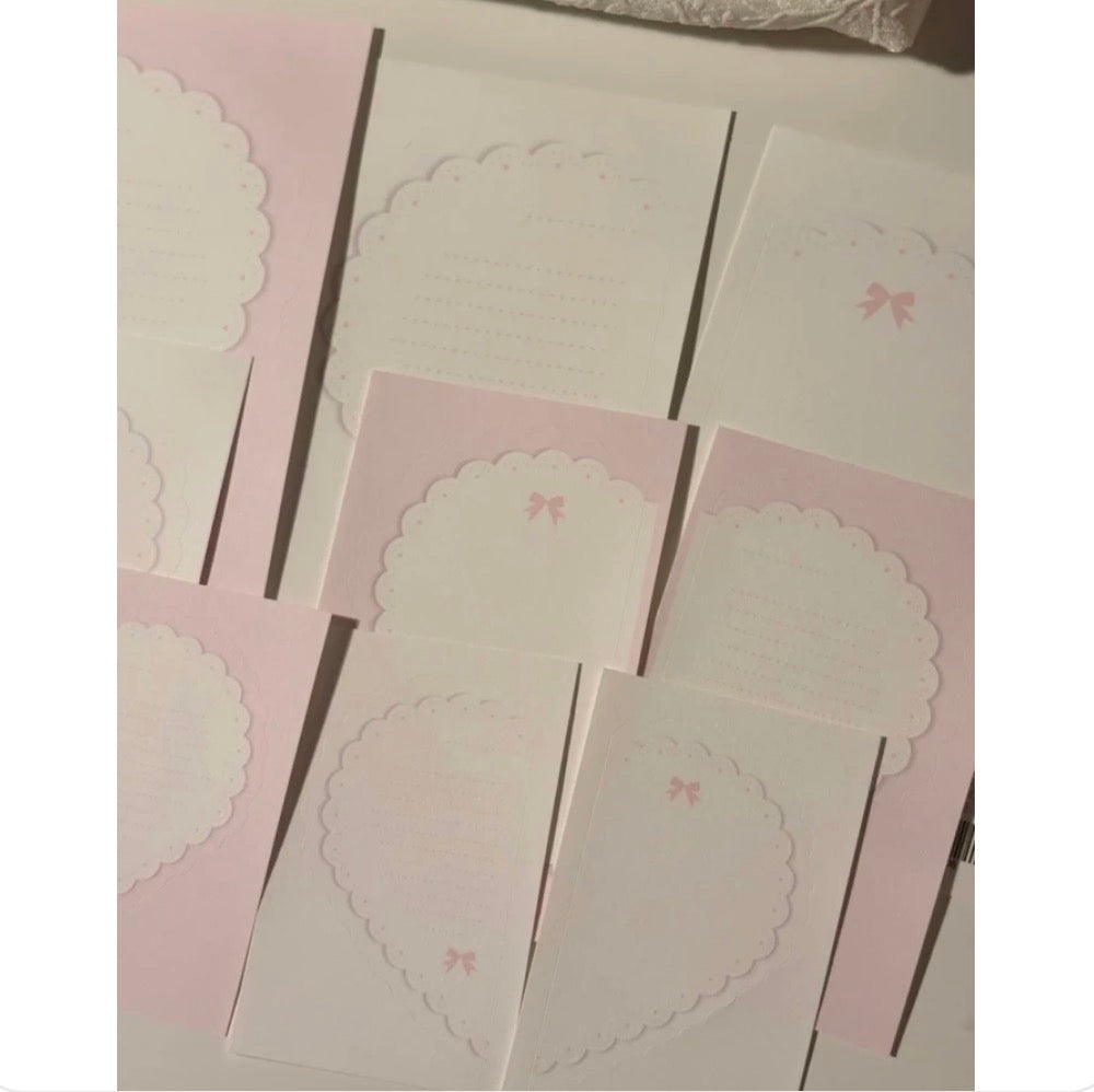 [Happiest] Heart Lace Memo Sticker Pack