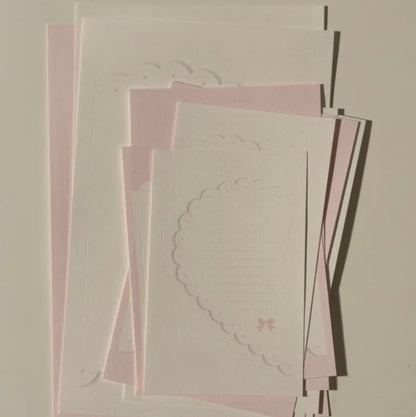 [Happiest] Heart Lace Memo Sticker Pack