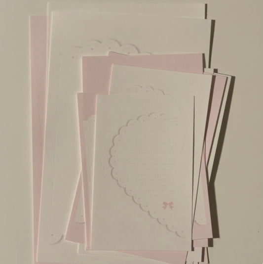 [Happiest] Heart Lace Memo Sticker Pack