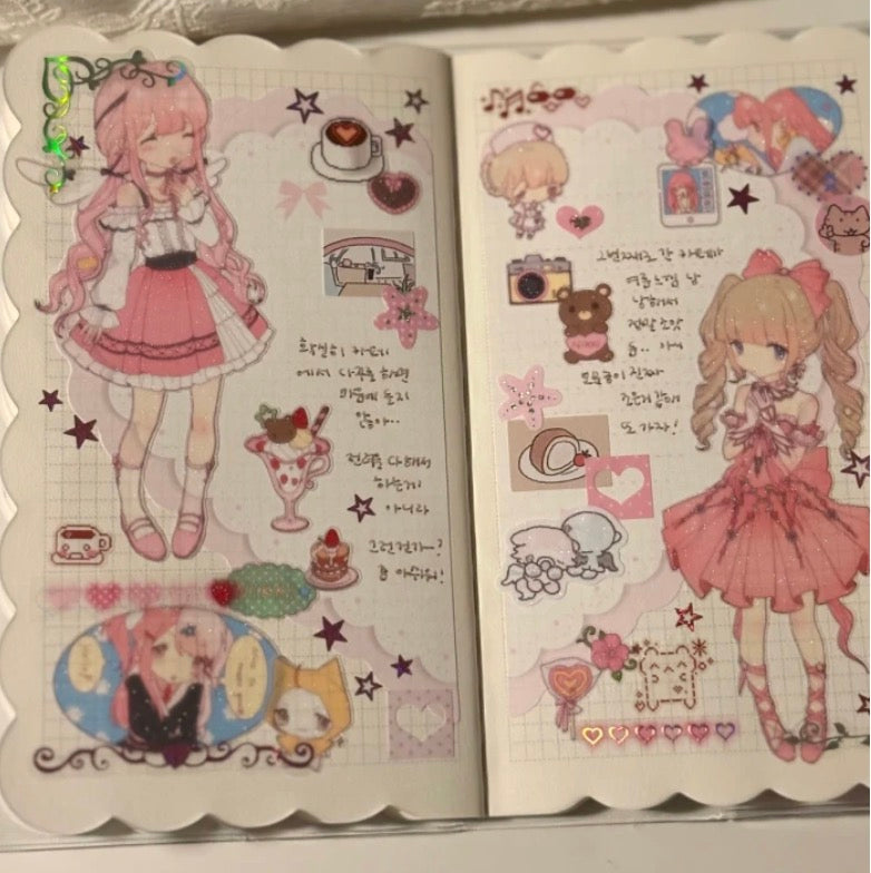 [Happiest] Heart Lace Memo Sticker Pack