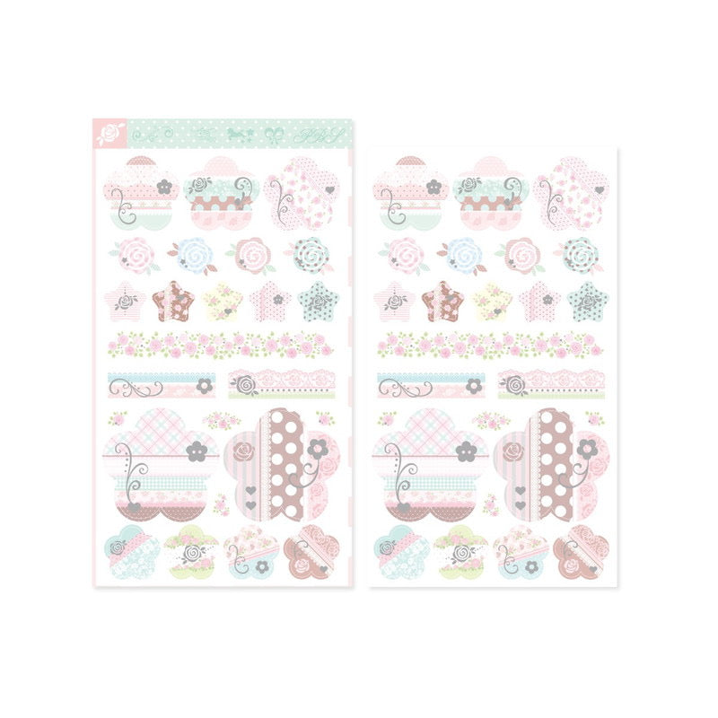 Pearly Button Blooming Garden Shapes Sticker
