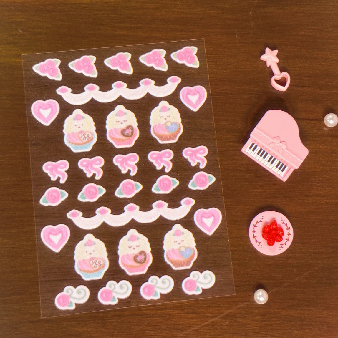 [Todakki] Rose Cafe Felt Sticker