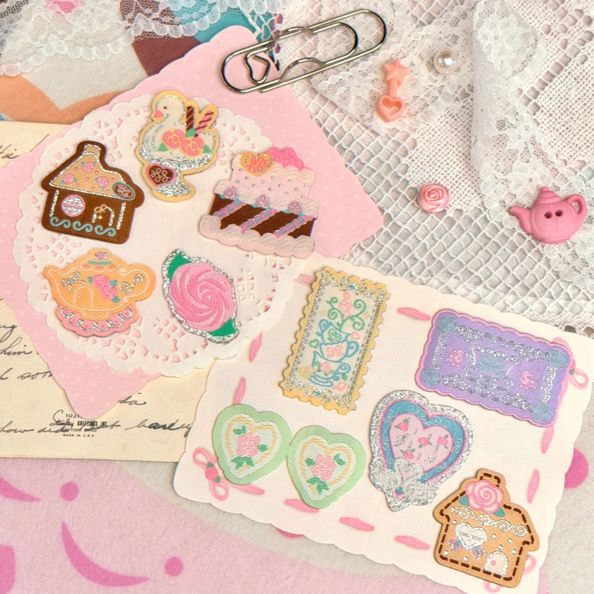 [Todakki] Rose Cafe Fabric Sticker