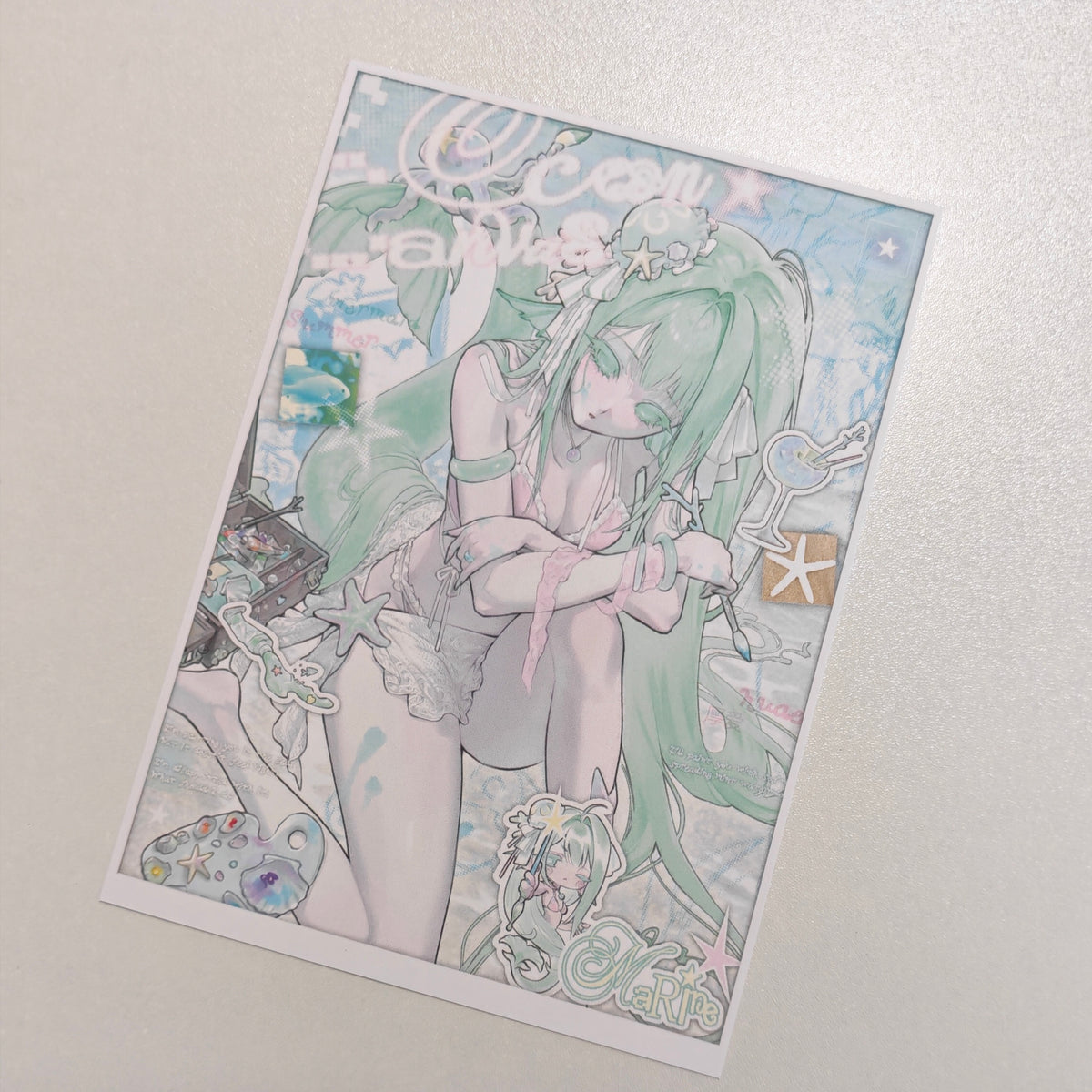 [Huaeart] Ocean Canvas Postcard
