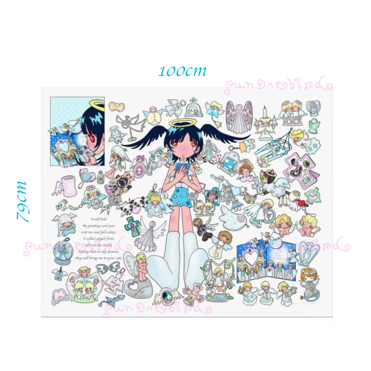 [Sunonebird] Collect Everythings Of The Angel Fabric Poster 79*100cm