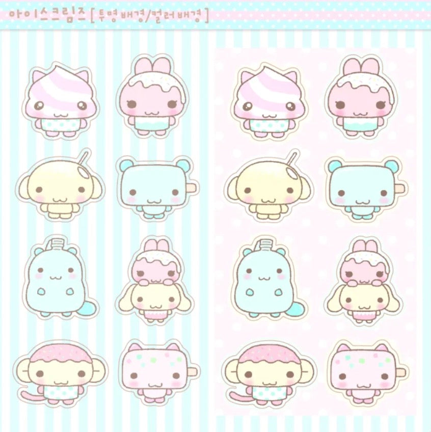 [Wansoclub] Coloured Ice Cream Sticker