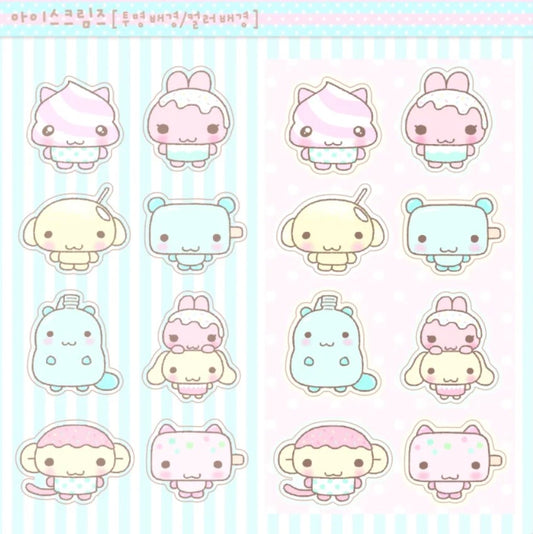 [Wansoclub] Coloured Ice Cream Sticker