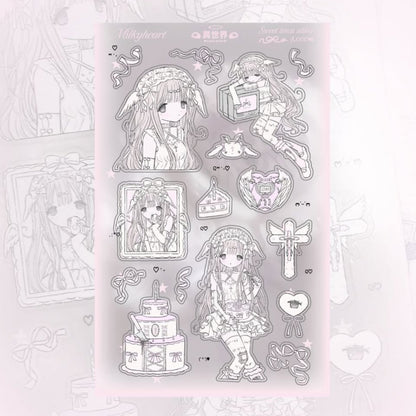[Milky Heart] Cake Angel Sticker