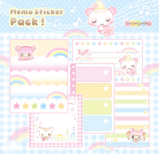 Creamy Milky Rainbo Memo Sticker Pack